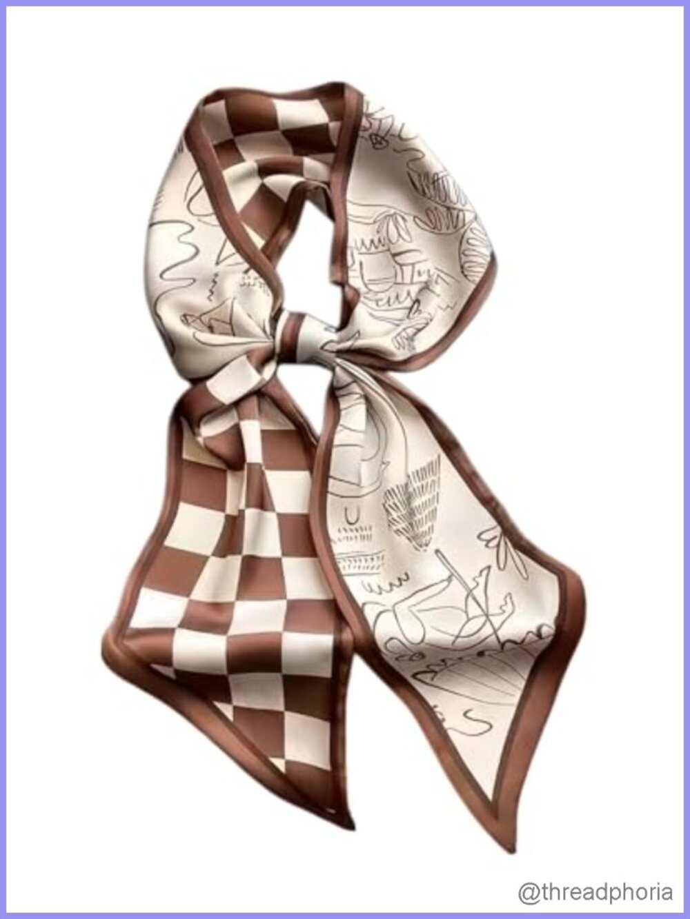 58" Lightweight Silk Feeling Fashion Scarf for Women Multipurpose Skinny Scarf